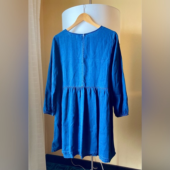 Old Navy Swing Dress Linen size medium petite - Picture 4 of 5